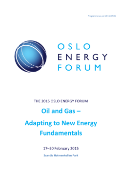 Oil and Gas &ndash; Adapting to New Energy