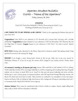 Spartan Student Bulletin - Central Union High School