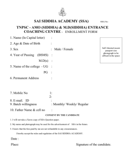 SAI SIDDHA ACADEMY (SSA)