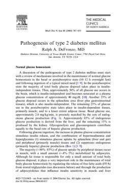 Pathogenesis of type 2 diabetes mellitus