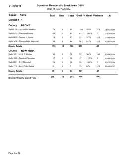 Squadron Membership Breakdown Dept of New York SAL Trad New