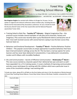 &bull; Training linked to Role Play - Tuesday 24 February &ndash; Magical