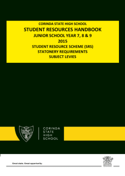 Junior-SRS-2015 - Corinda State High School