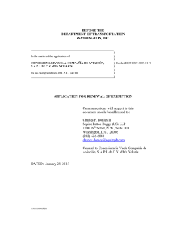 Application for Renewal of Exemption