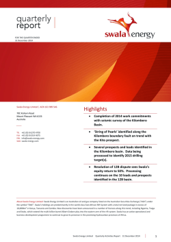 Quarterly Activities Report and Appendix 5B