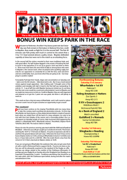 Parknews23 - Rosslyn Park FC