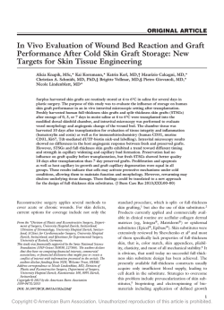 In Vivo Evaluation of Wound Bed Reaction and