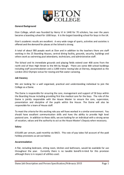 Dame Job Description and Person Specification