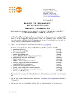 REQUEST FOR PROPOSAL (RFP) RFP No