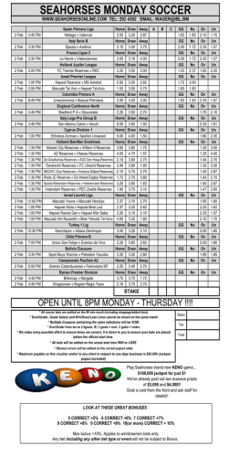 SEAHORSES MONDAY SOCCER