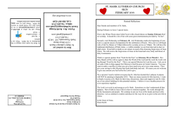 January - St. Mark Lutheran Church