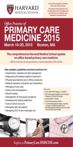 MEDICINE 2015 - Course Overview