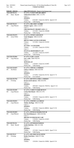 General Sessions Traffic Docket