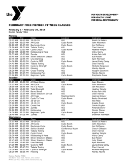 to view classes, times and days - Marion Family YMCA, Marion, Ohio