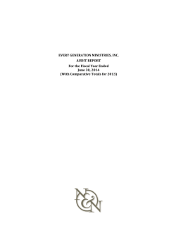 Financials - Every Generation Ministries