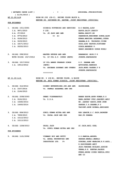 ( ADVANCE CAUSE LIST ) : 1 : (ORIGINAL