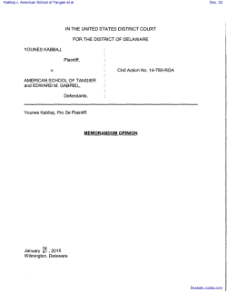 MEMORANDUM OPINION. Signed by Judge