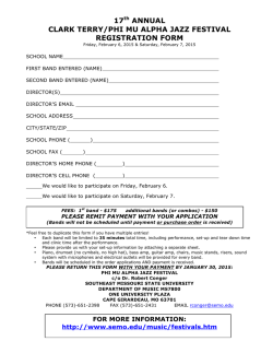 17th ANNUAL CLARK TERRY/PHI MU ALPHA JAZZ FESTIVAL