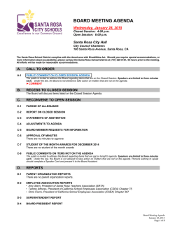Current Agenda - Santa Rosa City Schools