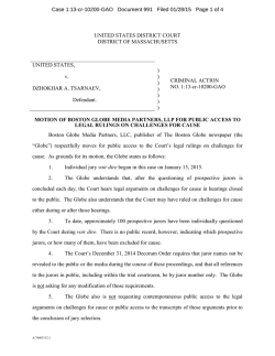 Document 991 - THE BOSTON MARATHON BOMBINGS:What