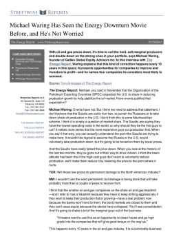 The Energy Report interview with Michael Waring January