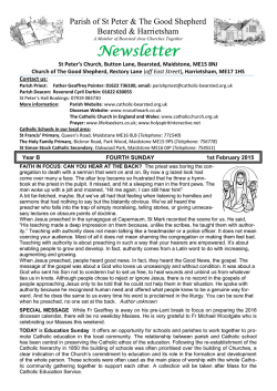Newsletter - RC Parish Bearsted and Harrietsham