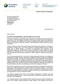 Director General for Regulation Sir Peter Housden KCB Permanent