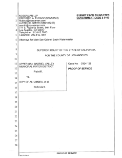 Proof of Service City of Monrovia