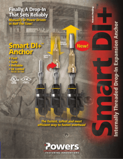 The Smart DI+&trade; Anchor (Drop-In)