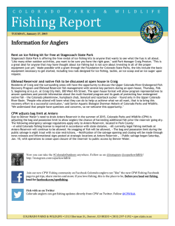 Fishing Report for January 27, 2015