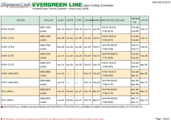 Japan Sailing Schedules