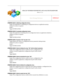 &yuml;&thorn;R eportingand A nalysis F ramework E rror M essage R eference