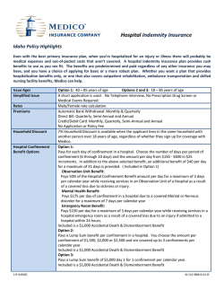 HOSPITAL Indemnity - Arnett Life Insurance Services