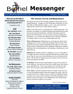 Messenger (Newsletter) - Bethel United Methodist Church