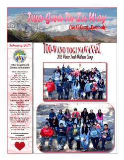 february newsletter 2014 - Big Pine Paiute Tribe of the Owens Valley