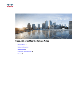 Cisco Jabber for Mac 10.6 Release Notes