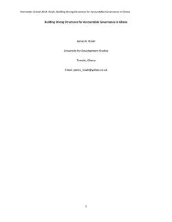 1 Building Strong Structures for Accountable Governance in Ghana