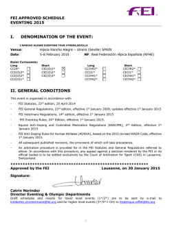 C H E C K   L I S T - Rancho Alegre Eventing Tour