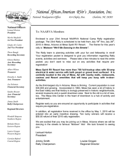 National Camp Rally Packet