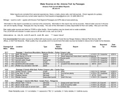 Current Arizona Trail Water Sources