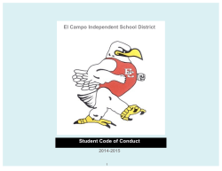 Student Code of Conduct 2014-2015