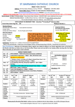 Newsletter - St Barnabas, Molesey
