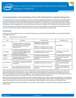 Know Your I/O: Finding Where Intel Solid-State