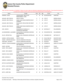 Active Warrants - James City County