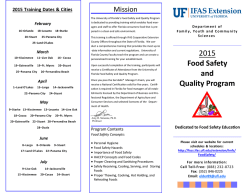 Registration Form - University of Florida Family Youth and