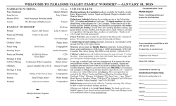 Bulletin - Paradise Valley Seventh