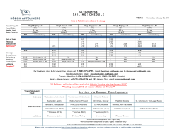 US - EU SERVICE S A I L I N G  S C H E D U L E