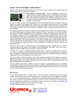 UcamX - the new paradigm in CAM software