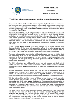 The EU as a beacon of respect for data protection and