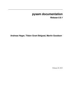 pysam documentation